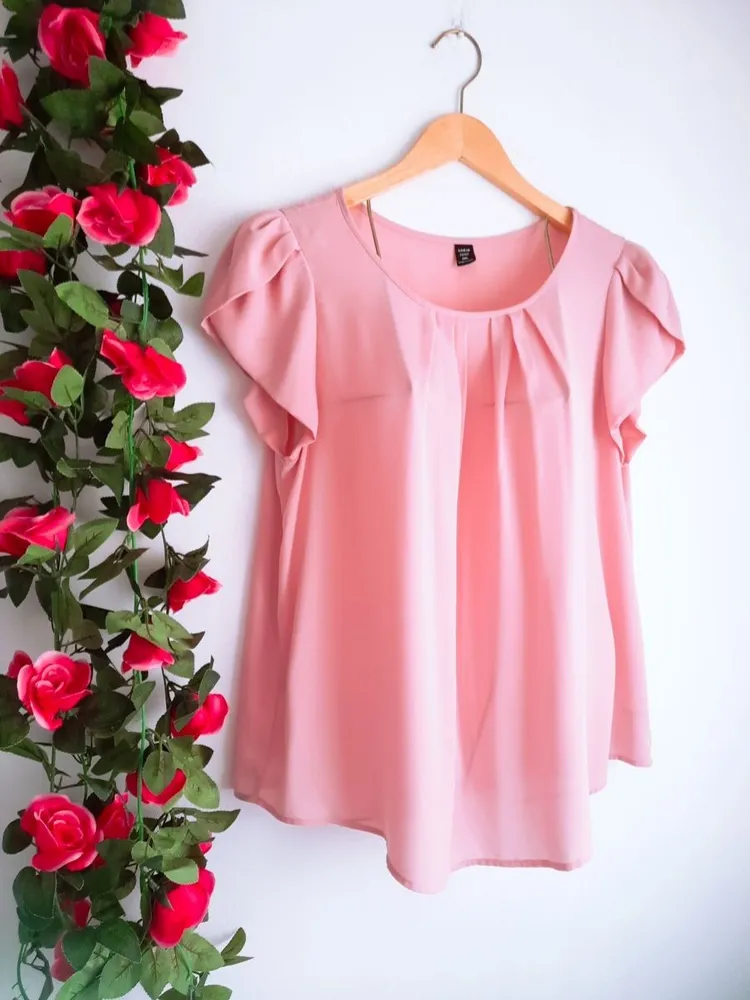 blusa rosa princesa da shein