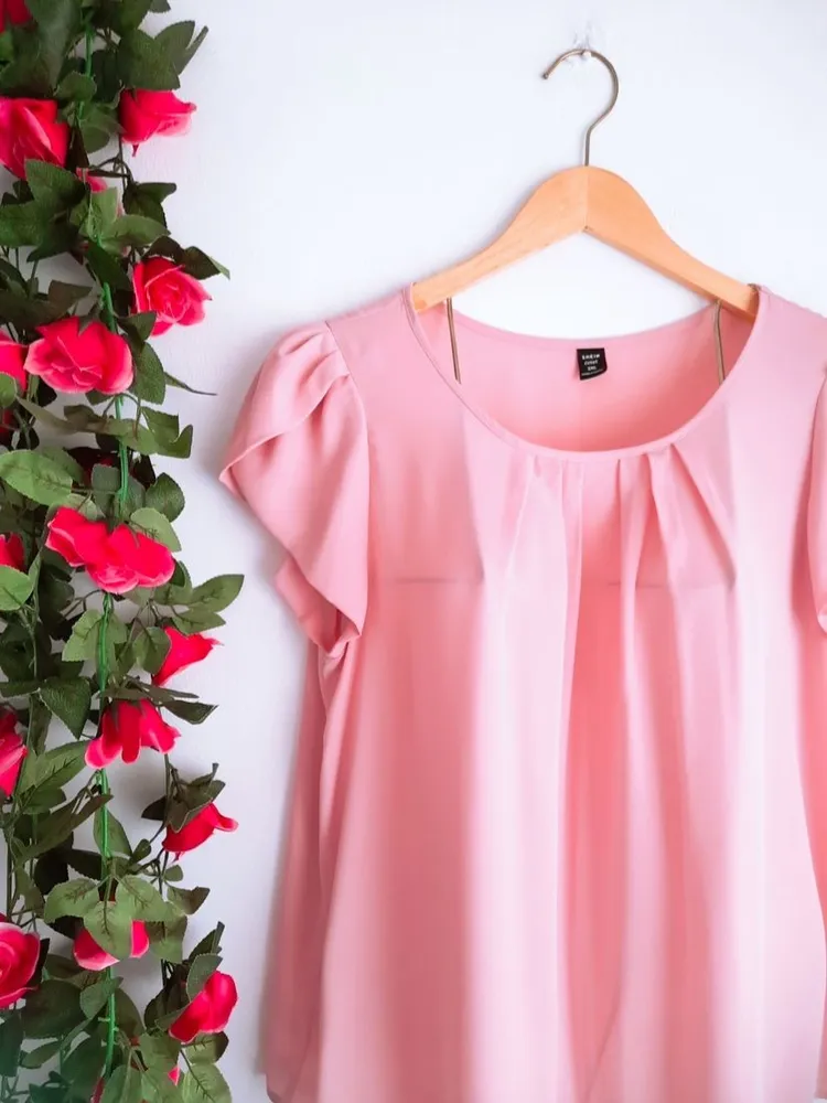 blusa rosa princesa da shein