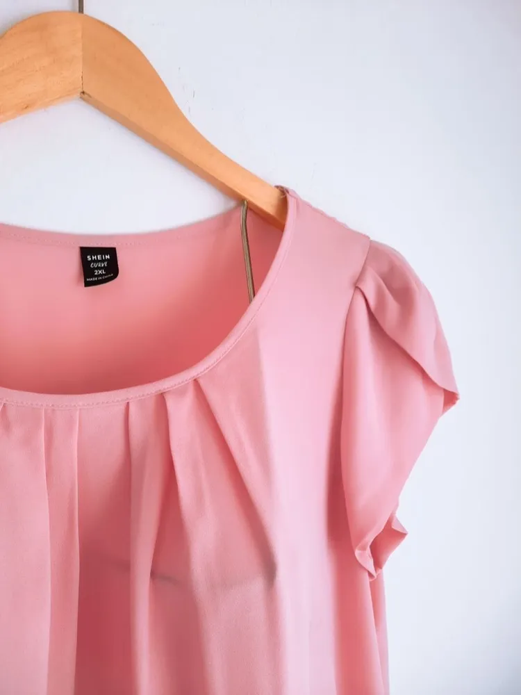 blusa rosa princesa da shein