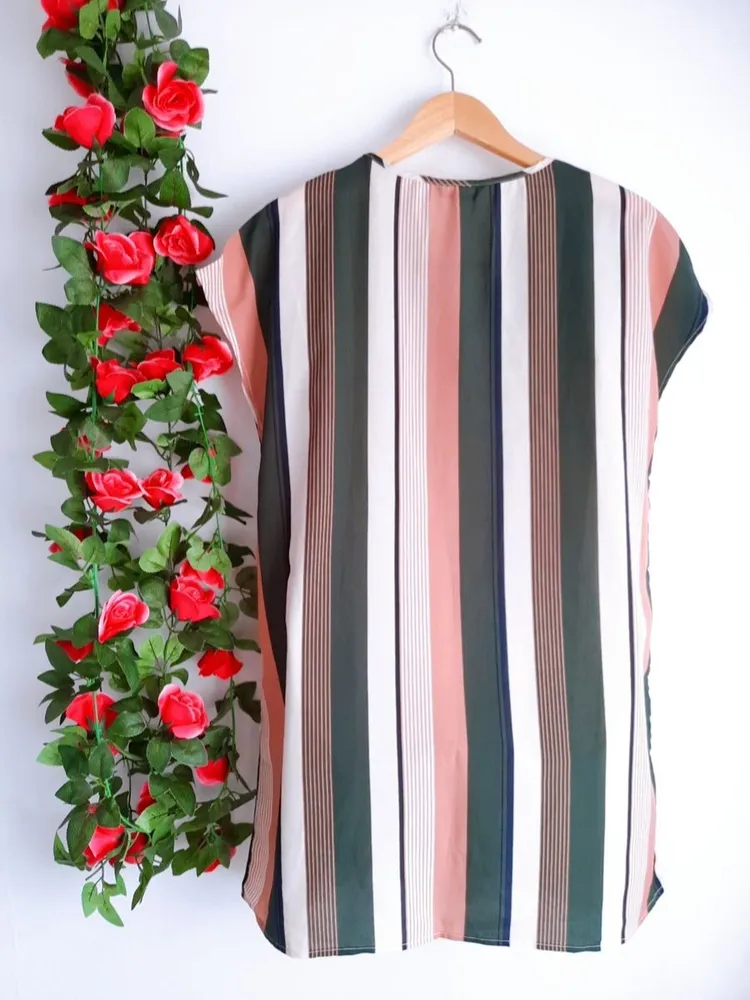 vestido listrado shein