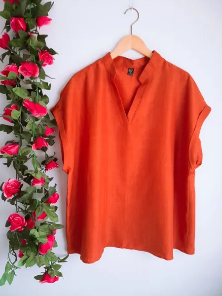 blusa shein marrom terracota