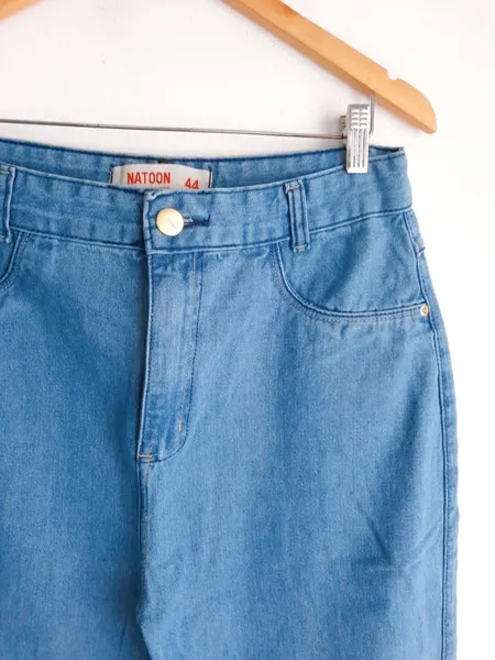 calça jeans mom natoon azul claro 44