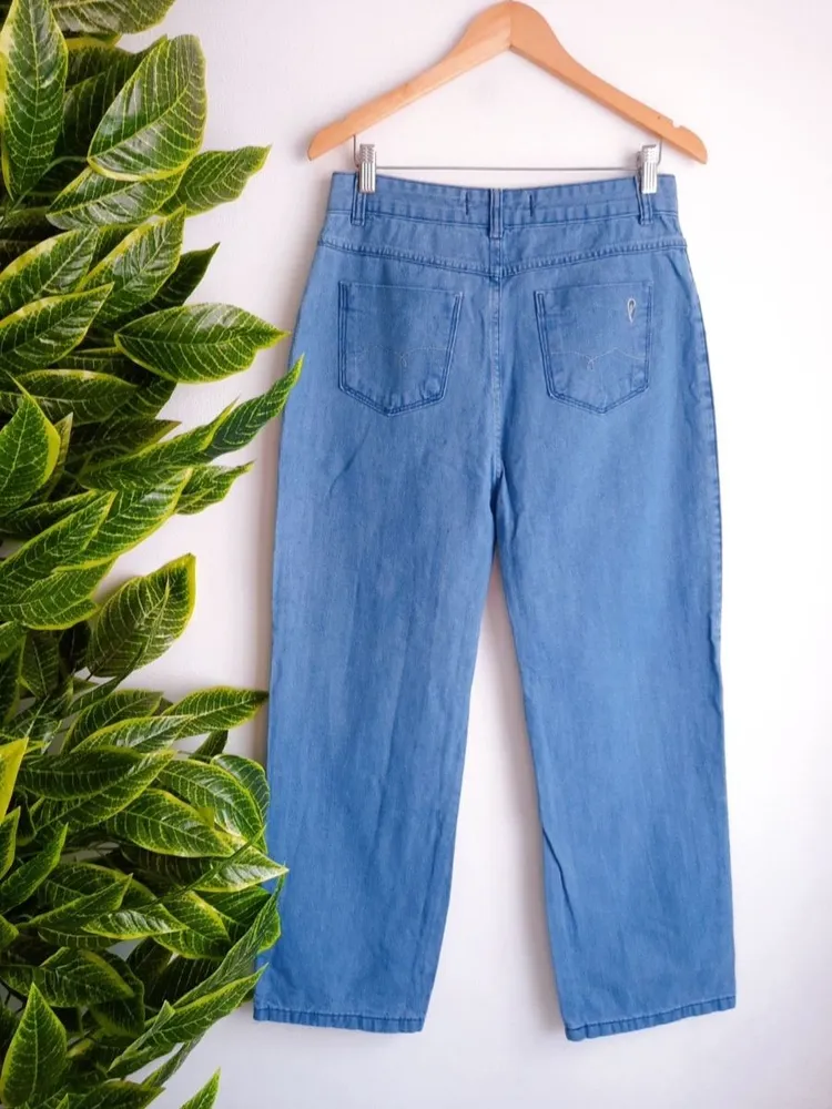 calça jeans mom natoon azul claro 44