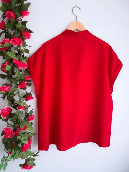 blusa shein vermelha