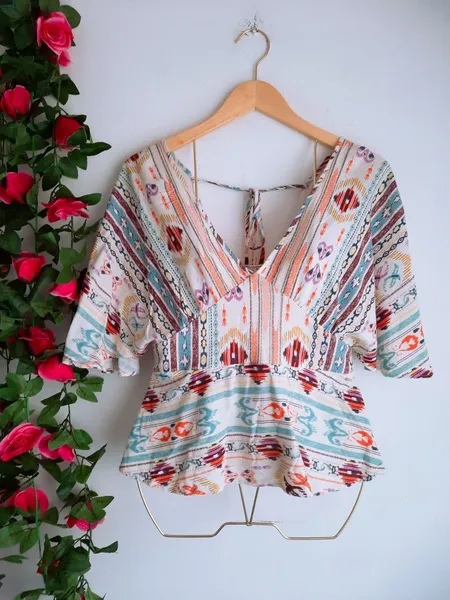 blusa estampada farm