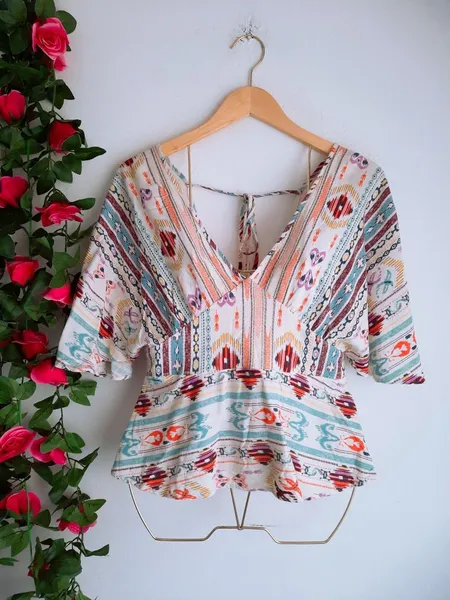 blusa estampada farm