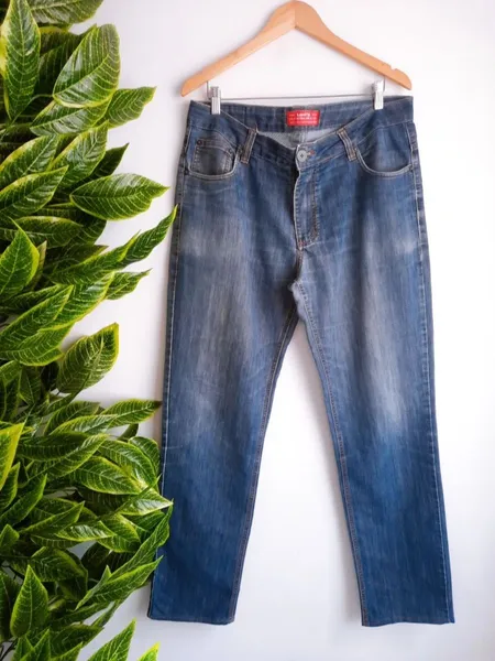 calça jeans masculina levis azul acinzentada 44