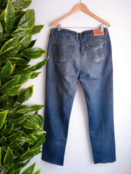 calça jeans masculina levis azul acinzentada 44