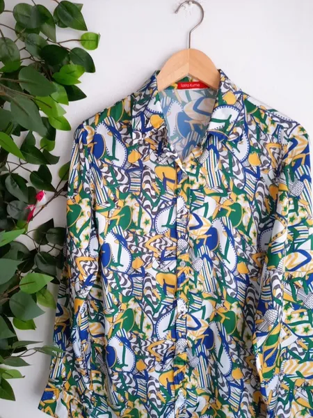 camisa estampada brasil talita kume