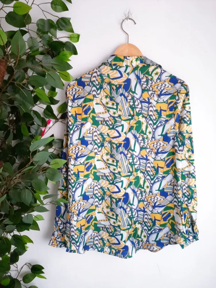 camisa estampada brasil talita kume