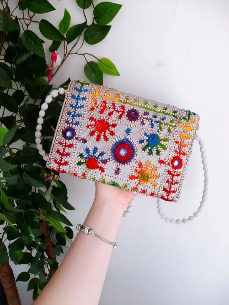 bolsa indiana bordada tiracolo original