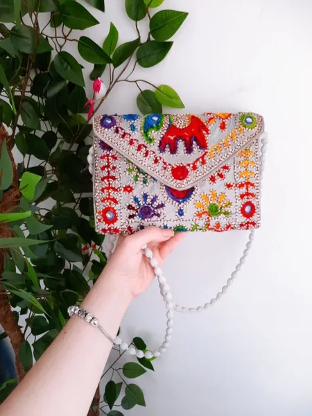 bolsa indiana bordada tiracolo original