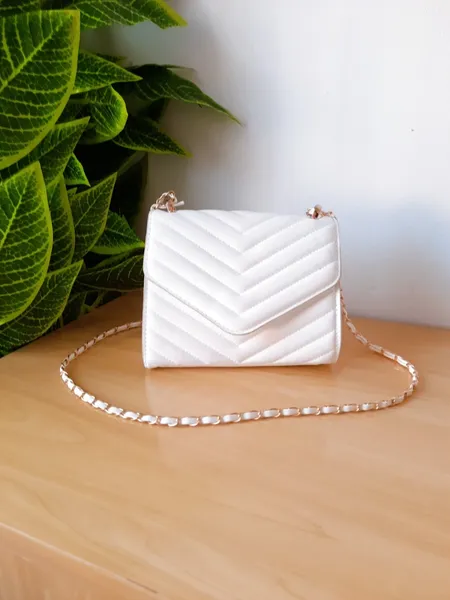bolsa tiracolo corrente branca