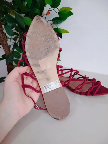 sandália nobuck fuscia arezzo 39