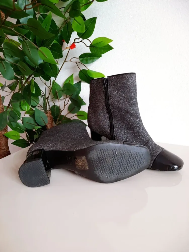 bota cano curto preto com brilho corello 34