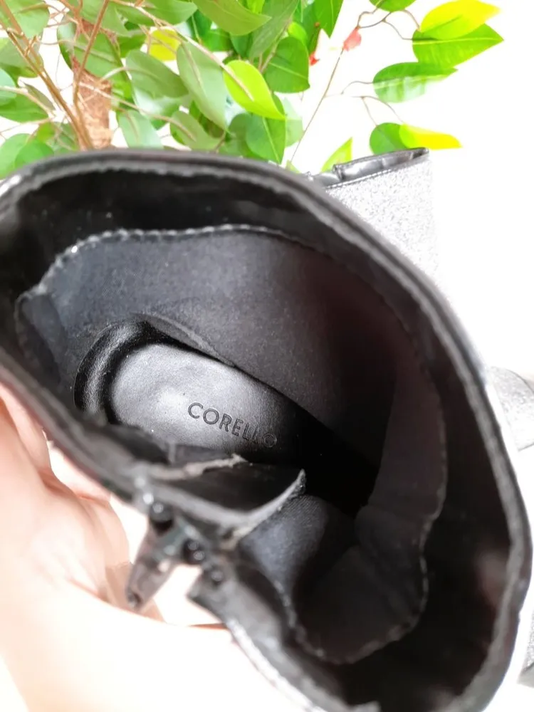 bota cano curto preto com brilho corello 34
