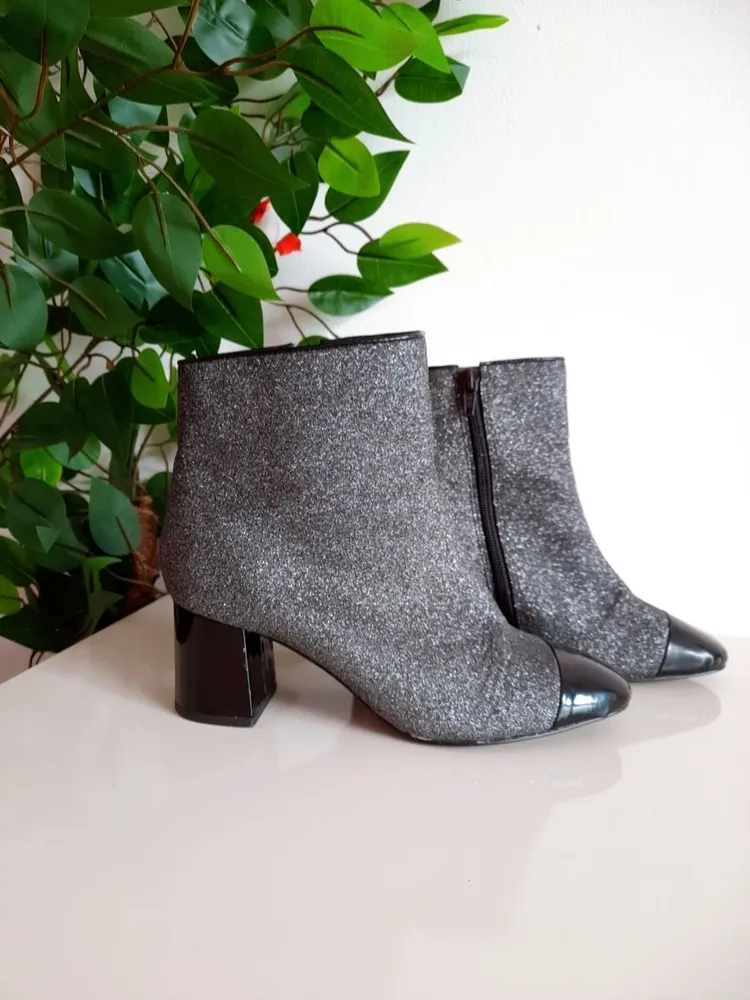 bota cano curto preto com brilho corello 34