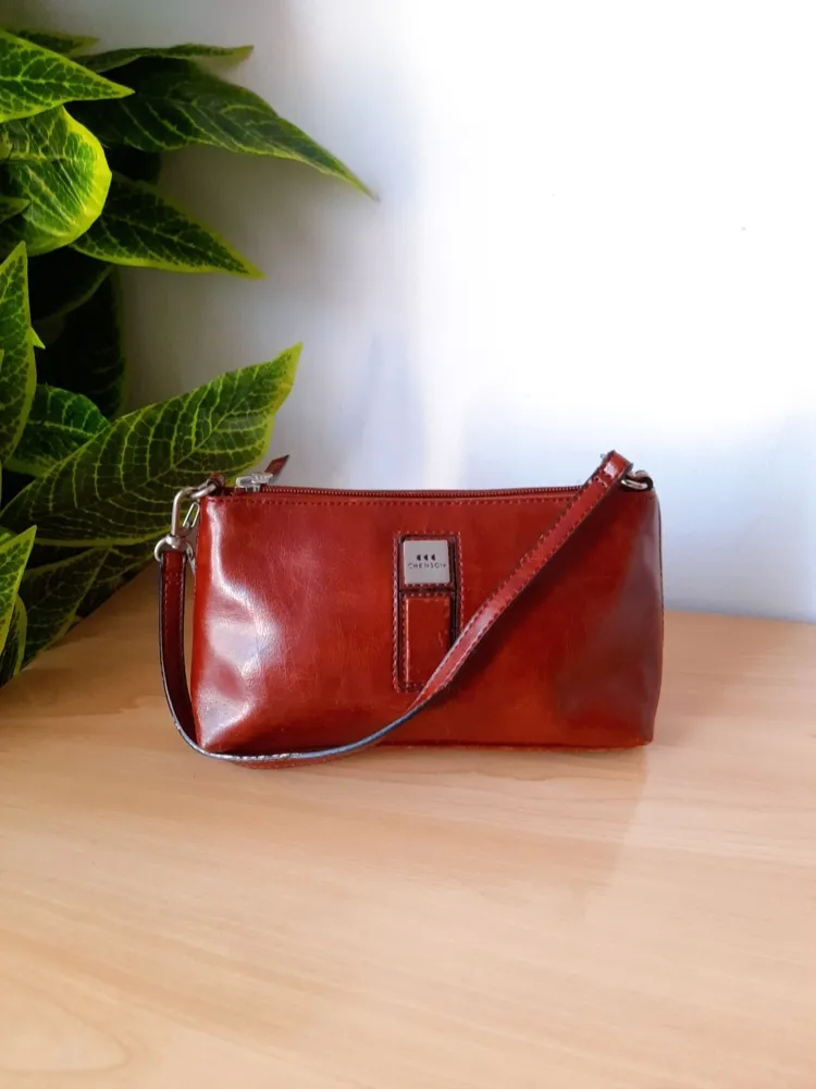 bolsa baguete marrom chenson