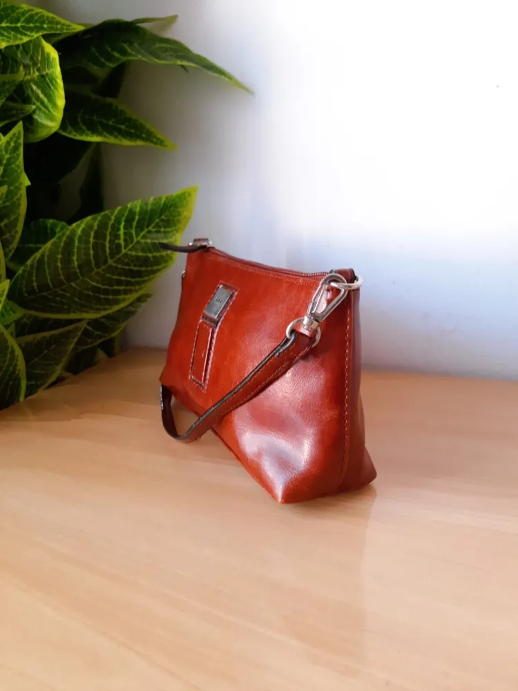bolsa baguete marrom chenson