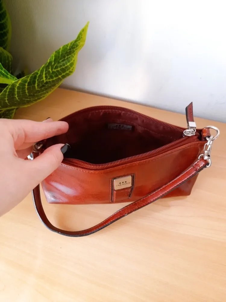 bolsa baguete marrom chenson