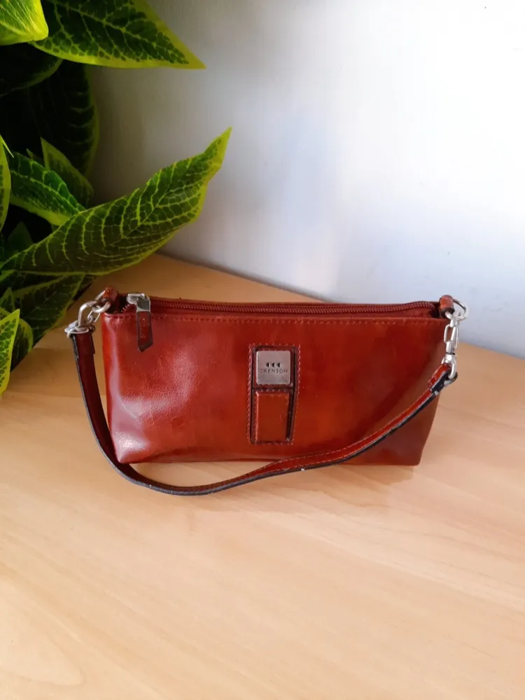 bolsa baguete marrom chenson