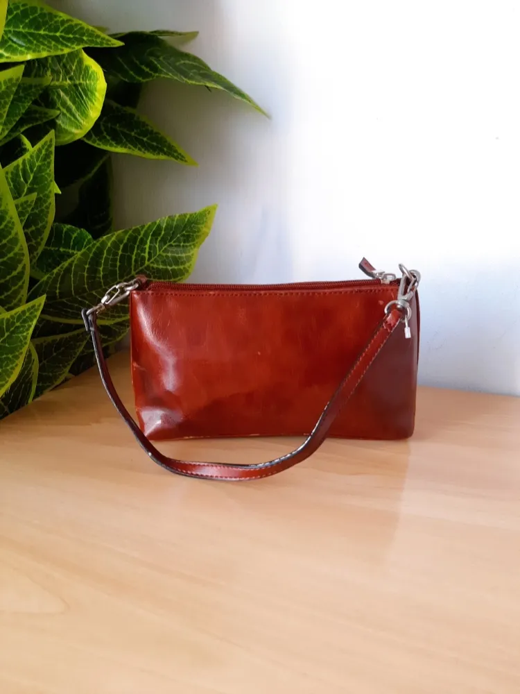 bolsa baguete marrom chenson