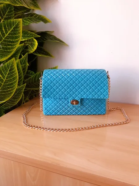 bolsa tiracolo emborrachado azul