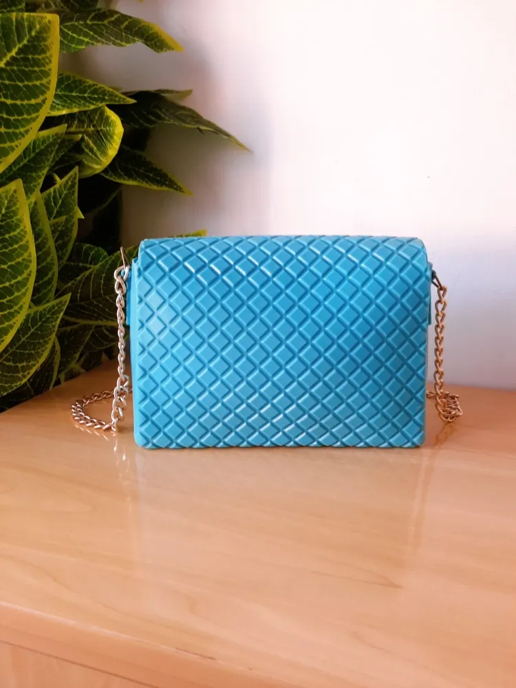 bolsa tiracolo emborrachado azul