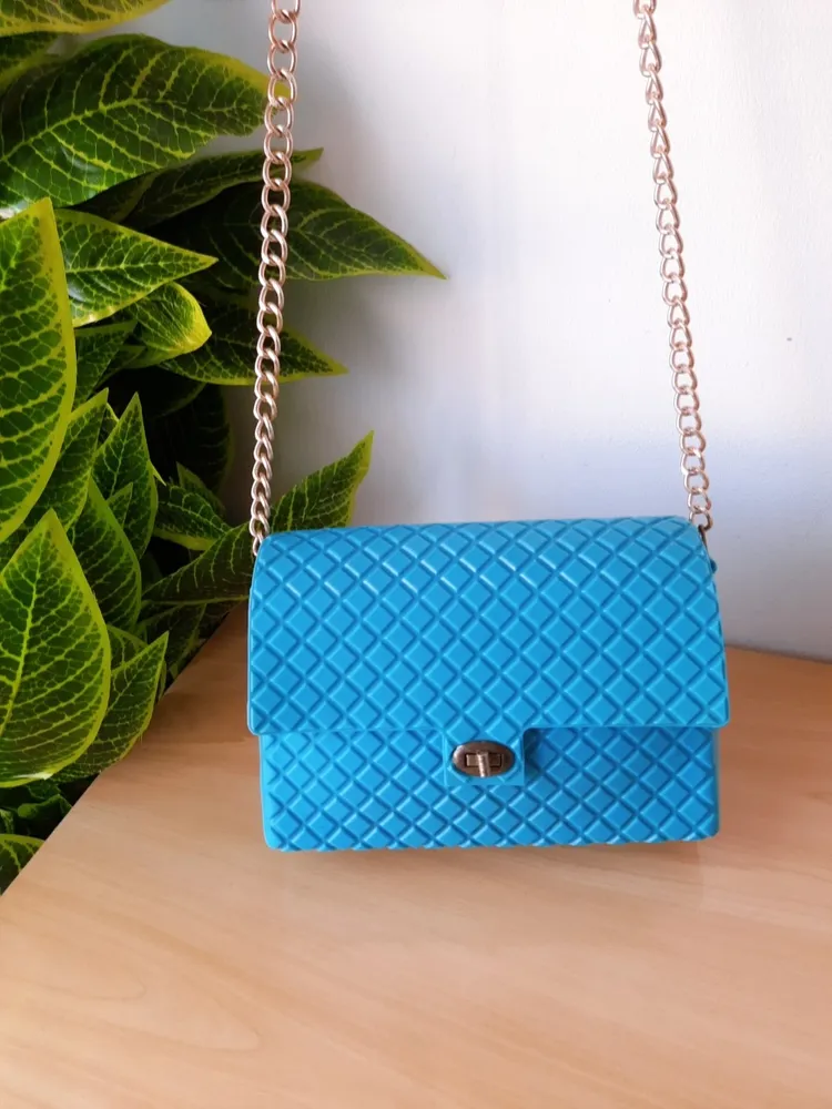 bolsa tiracolo emborrachado azul