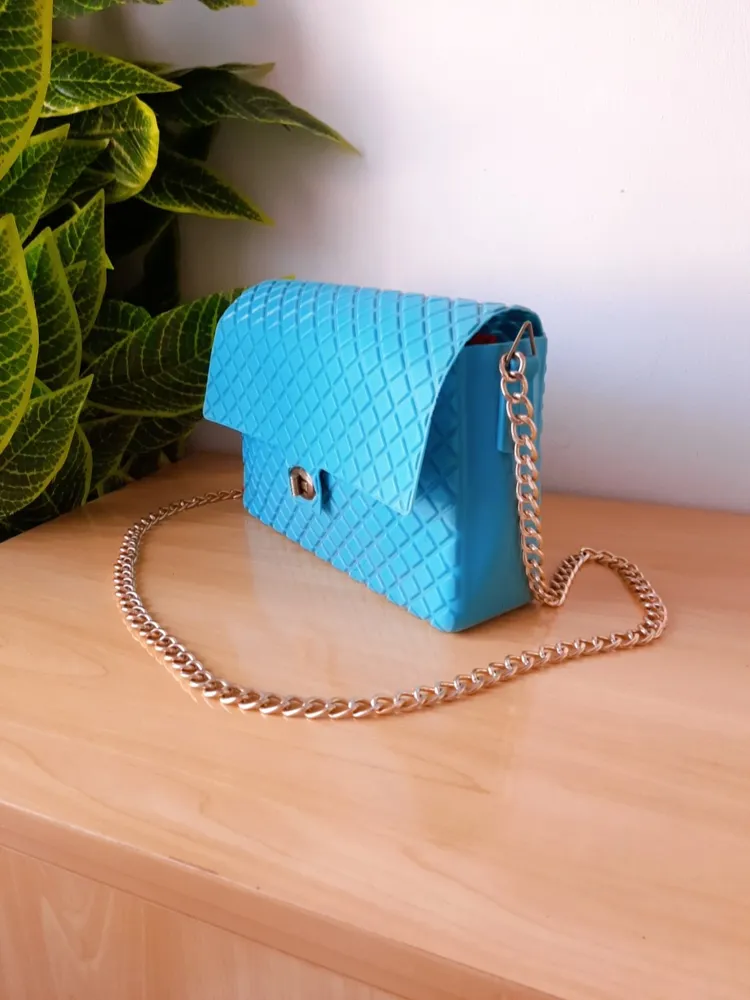 bolsa tiracolo emborrachado azul