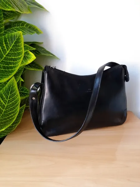 bolsa baguete preta ombro chenson