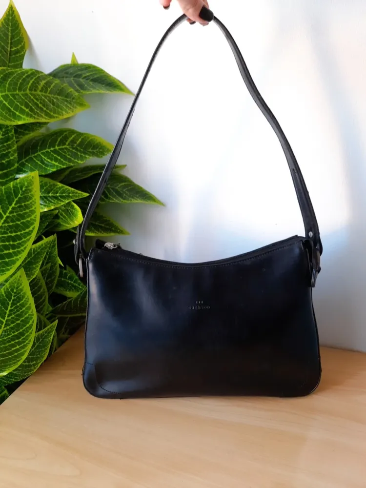 bolsa baguete preta ombro chenson