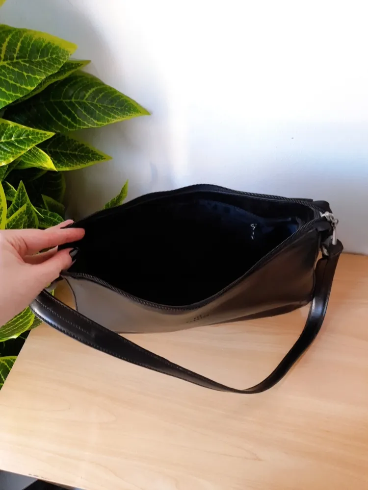 bolsa baguete preta ombro chenson