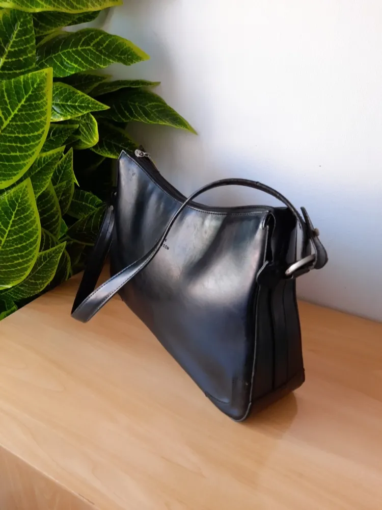 bolsa baguete preta ombro chenson