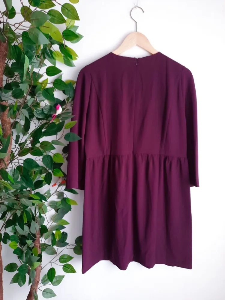 vestido roxo zara