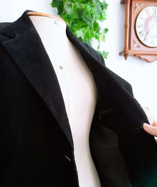 blazer alfaiataria veludo cotelê preto luigi bertolli