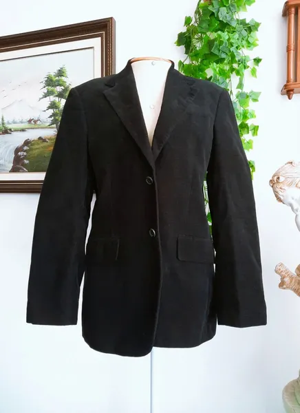blazer alfaiataria veludo cotelê preto luigi bertolli