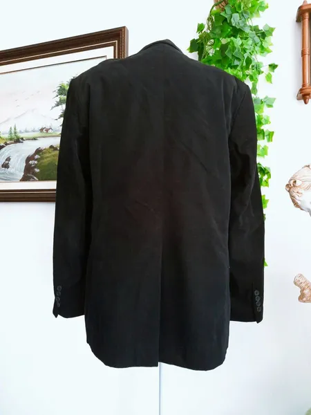 blazer alfaiataria veludo cotelê preto luigi bertolli