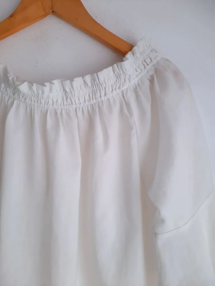 blusa ciganinha branca ombro a ombro