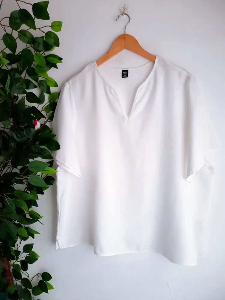 blusa branca shein curve gg