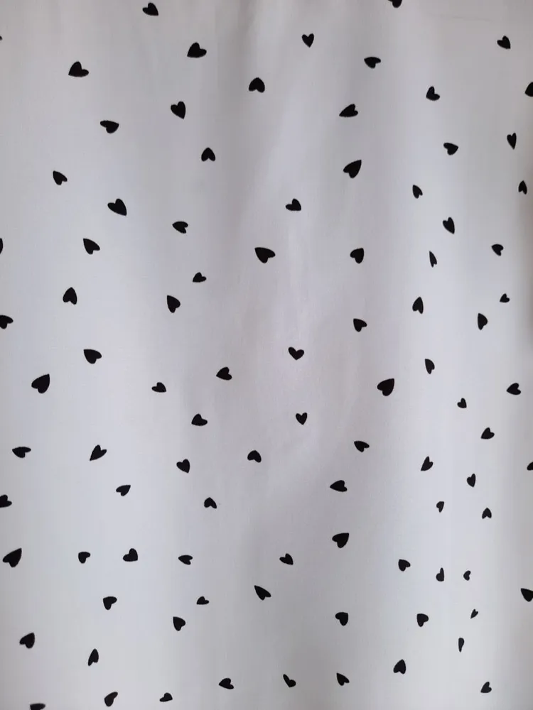 blusa estampada corações branca shein p