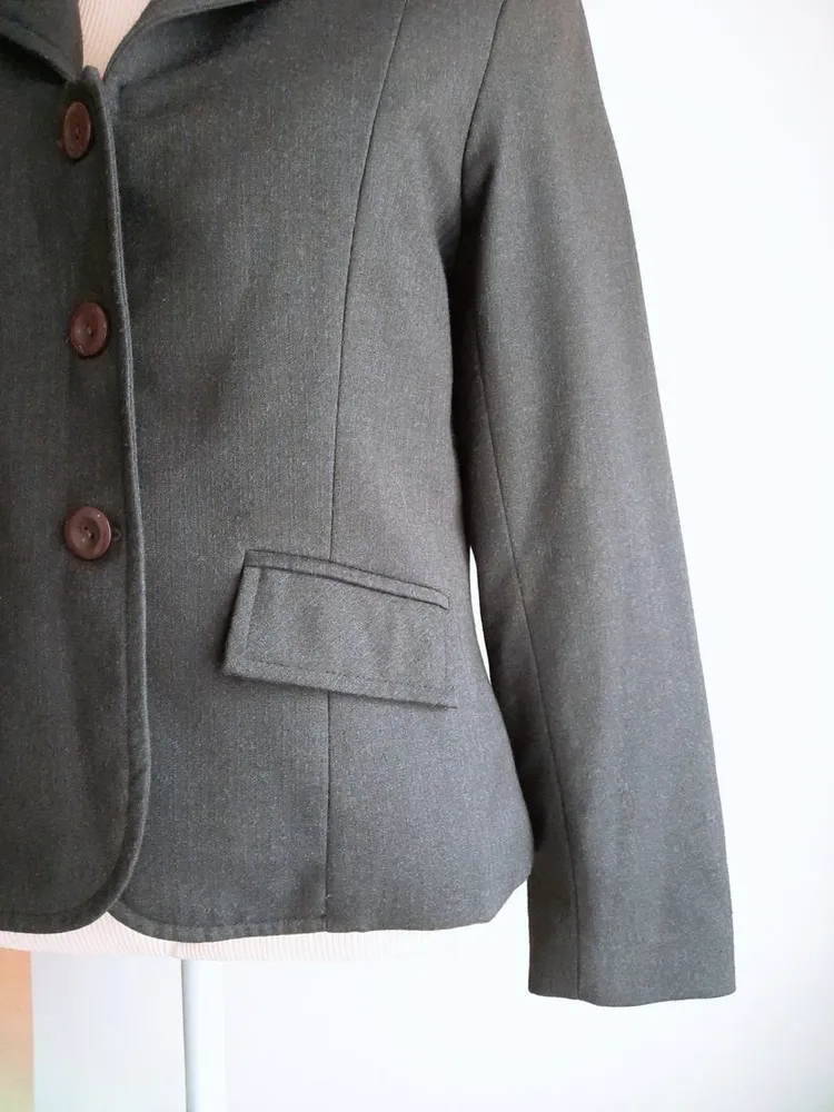 blazer alfaiataria social cinza simulassão