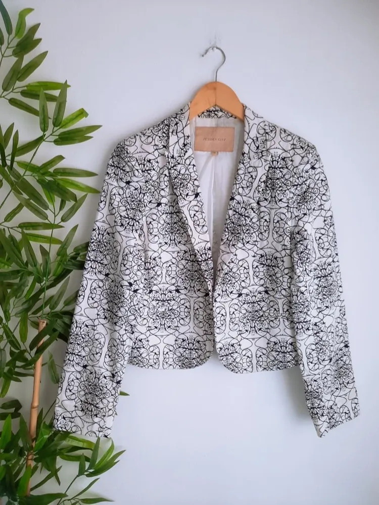 blazer social alfaiataria estampado yessica city