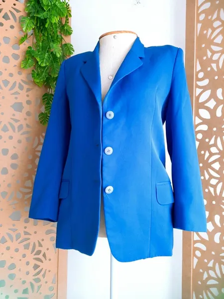 blazer social alfaiataria alongada azul