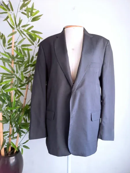 blazer social masculino cinza grafite fatto a mano