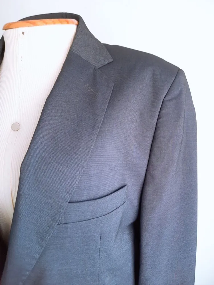 blazer social masculino cinza grafite fatto a mano