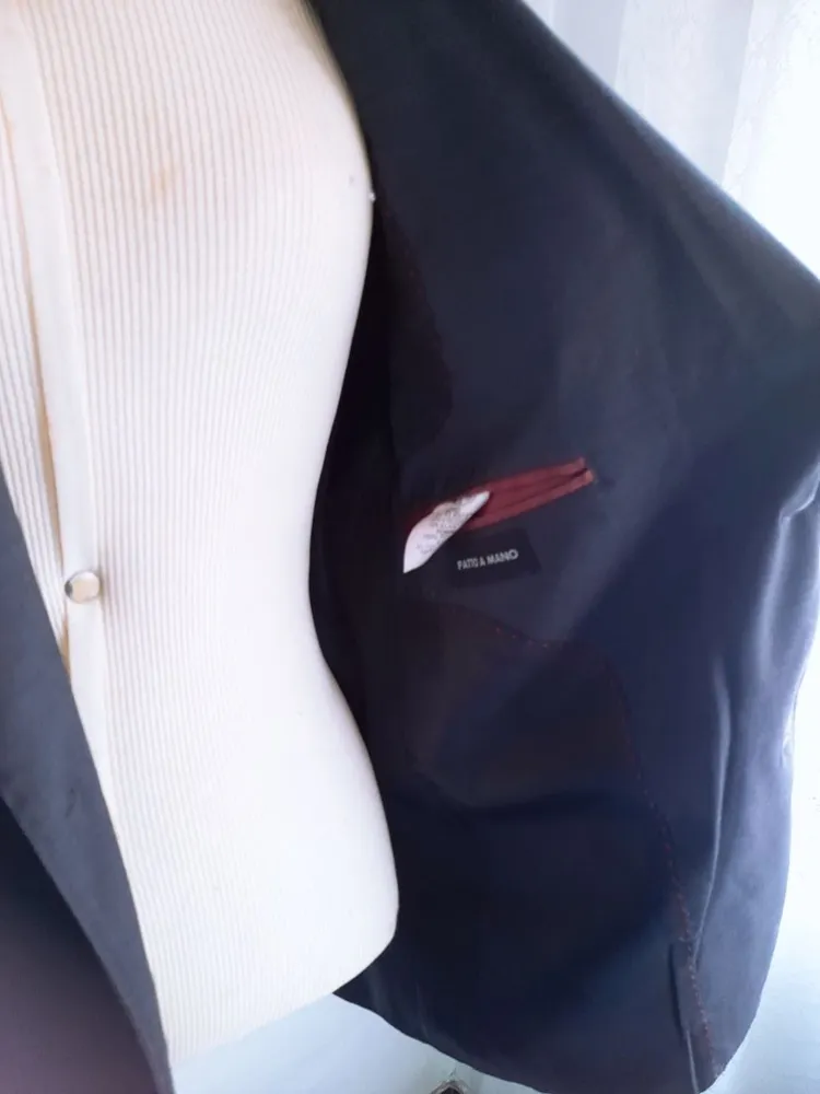 blazer social masculino cinza grafite fatto a mano