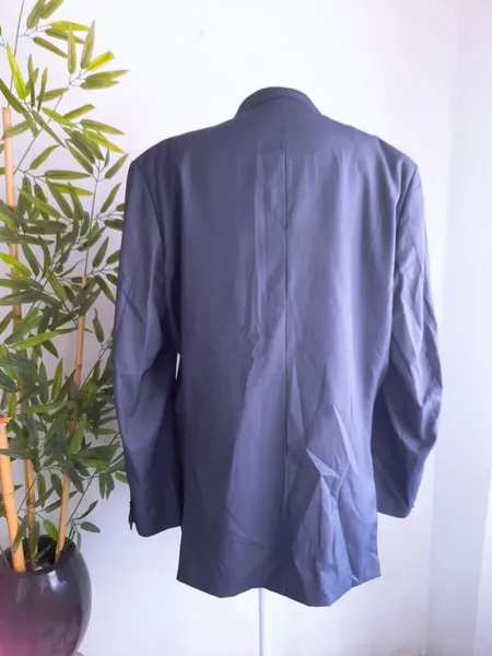 blazer social masculino de lã azul crawford