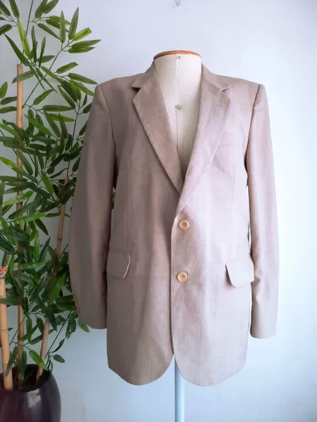 blazer social masculino social bege petronius