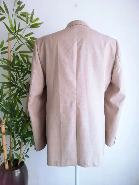 blazer social masculino social bege petronius